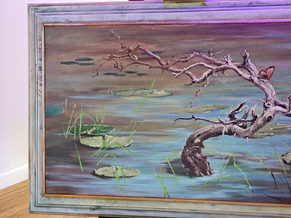 Painting on canvas by Ray Mcginnis  42 x 26 great imagery, Antiques, David's Antiques and Oddities