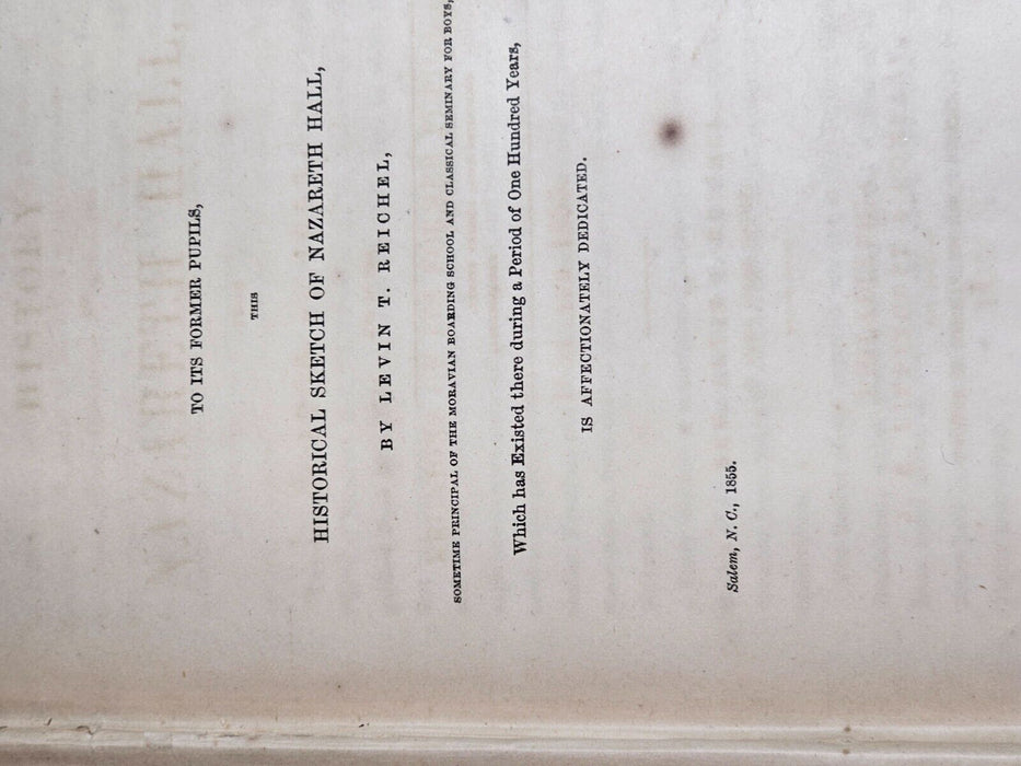 History of  the Nazareth Hall Nazareth Pa 1855 cover separated  1855 very early, Antiques, David's Antiques and Oddities