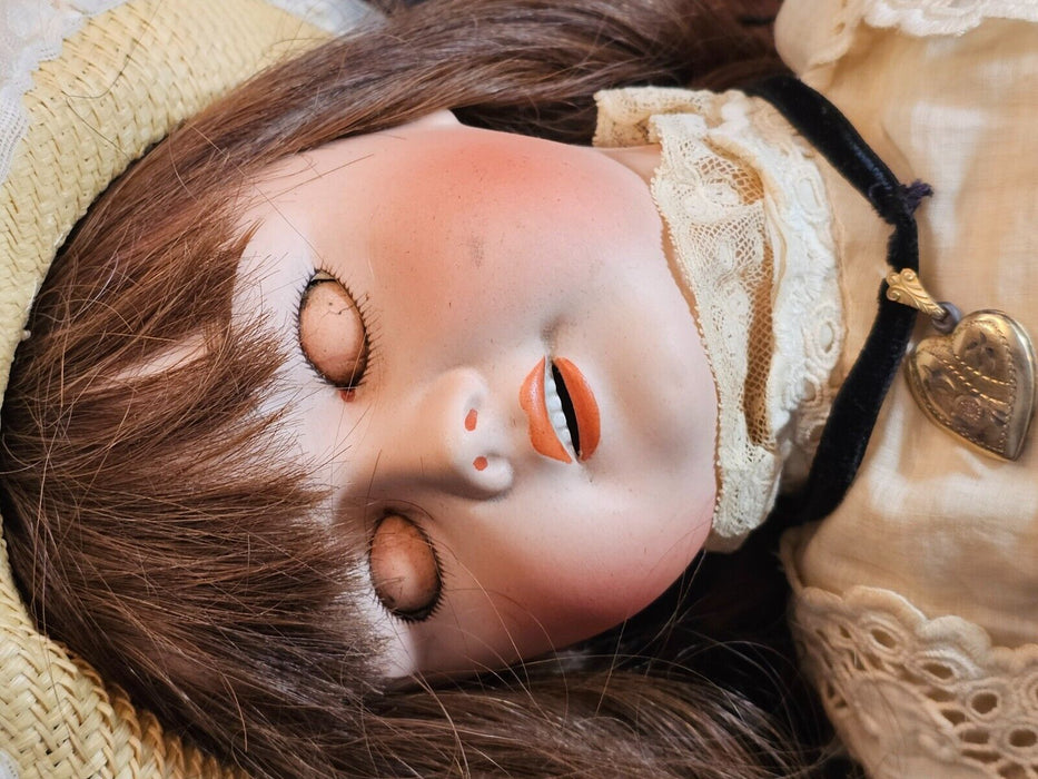 Limoges France Doll 22/23 inches marked dress  Blue eyes no damages great find, Antiques, David's Antiques and Oddities