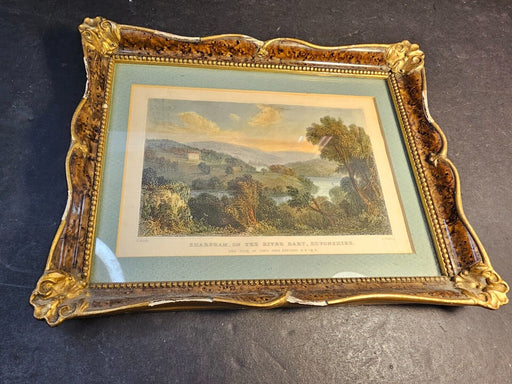 3 /T. Allom Hand Colored Lithographs/  7x9 frames have some damage see pics, Antiques, David's Antiques and Oddities