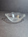 Etched Glass Clear Glass Nappy 6 " diameter 1.75 high, Antiques, David's Antiques and Oddities