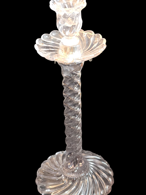 Prismed 14.5 " x 6" base exquisite candle stick holder . late 1890s, Antiques, David's Antiques and Oddities