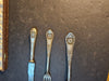 ww2 Jewish spoon fork and knife/ J. Farget/ silver plate/ Est Date 1940s/Poland, Antiques, David's Antiques and Oddities