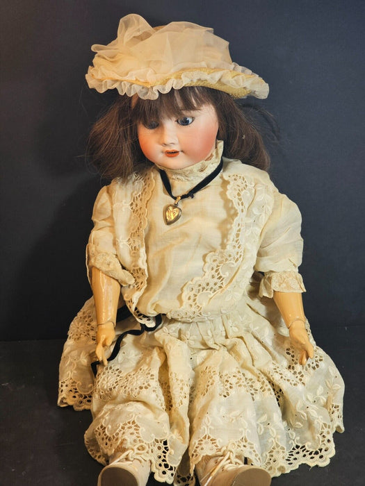 Limoges France Doll 22/23 inches marked dress  Blue eyes no damages great find, Antiques, David's Antiques and Oddities