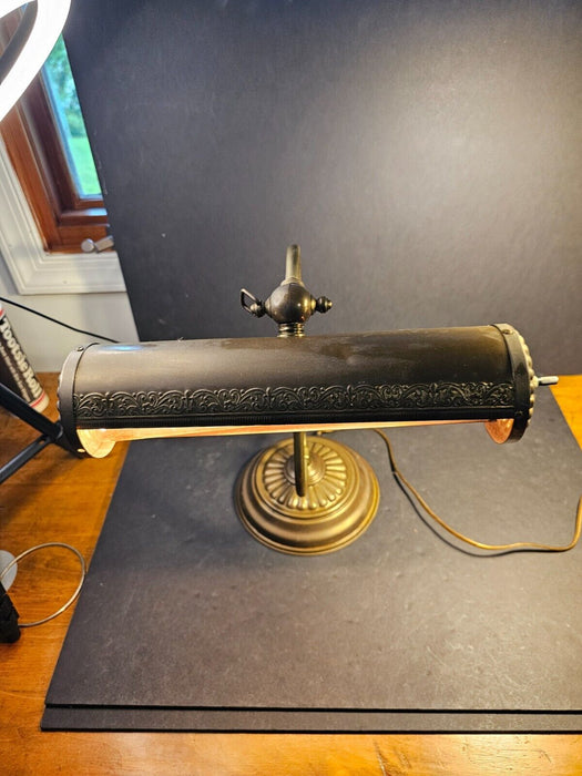 Desk lamp 1980s old style 15 h x 12 w/ darkened with time. nice look/Brass, Antiques, David's Antiques and Oddities