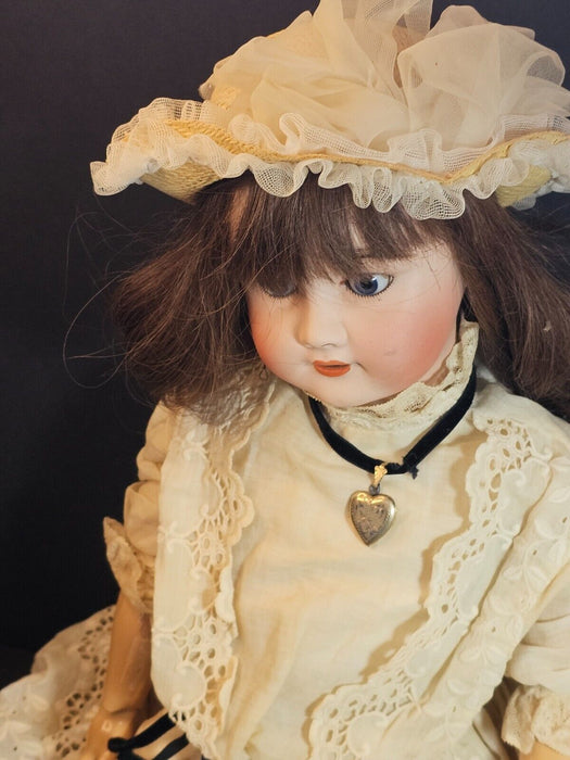 Limoges France Doll 22/23 inches marked dress  Blue eyes no damages great find, Antiques, David's Antiques and Oddities