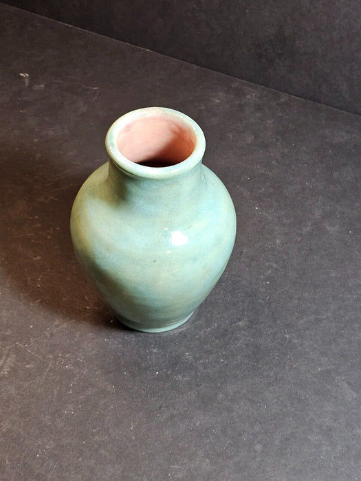 Pisgah Forest 6.5 " Green Blue Pottery Vase 1937, Antiques, David's Antiques and Oddities