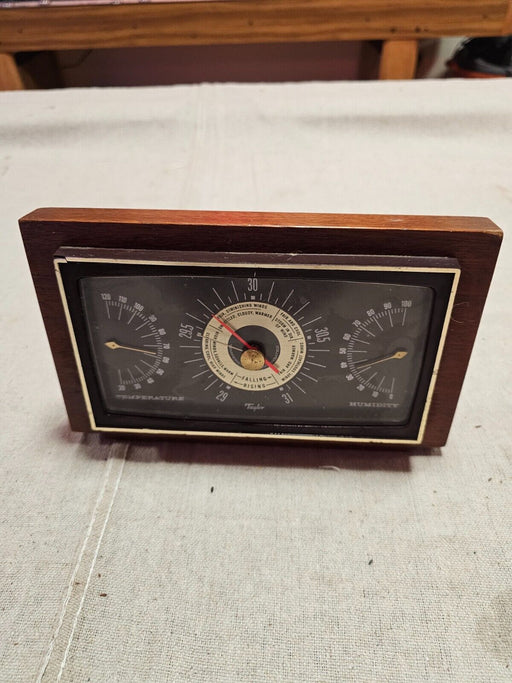 Mid century barometer works fine. 6"x 9" Mahogany, Antiques, David's Antiques and Oddities