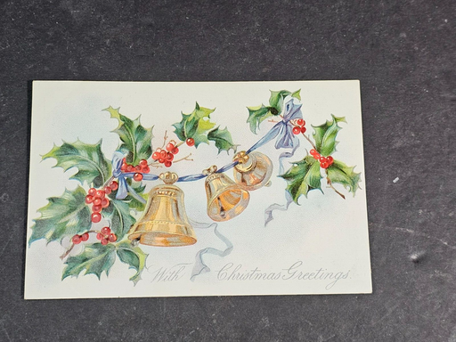 2 christmas cards by Raphael Tuck  early 1900's great colored lithography, Antiques, David's Antiques and Oddities