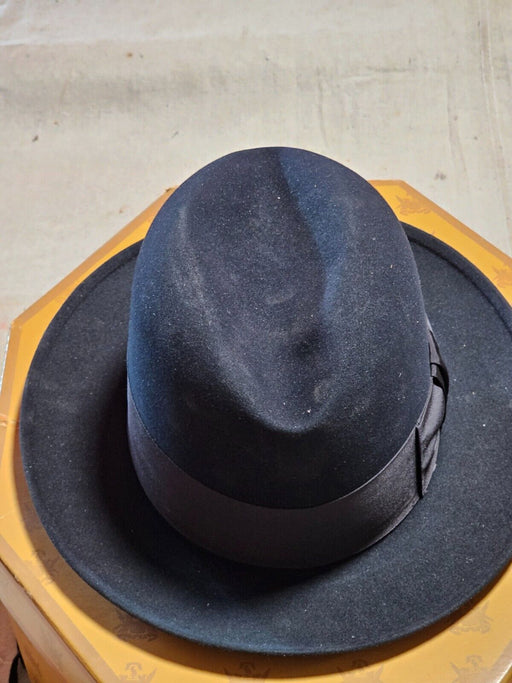 Knox custom fedora/ Black/ Mid 1960s/ great shape/ Velvet texture, Antiques, David's Antiques and Oddities