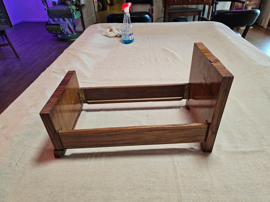 Art deco doll bed 10 x16 some veneer bubbled salesman sample ?