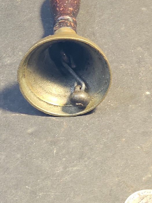 3" dinner bell late 1800s Brass wood handle embossed design on bell  classic, Antiques, David's Antiques and Oddities