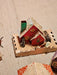 Wooden church/primitive 12 x17 /7 cardboard village houses/1930s as found, Antiques, David's Antiques and Oddities