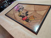 Mickey mouse Carpet from the 1940s framed as found 28 x45, Antiques, David's Antiques and Oddities