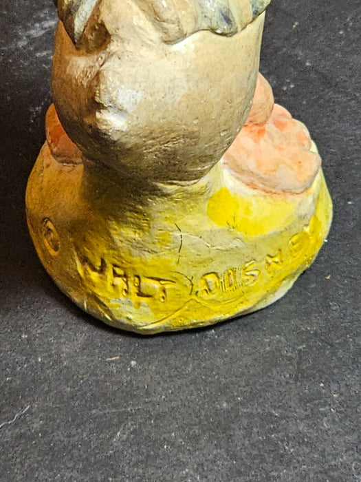 Donald Duck figure chalkware 1930s marked Walt Disney Yellow,Blue and white,, Antiques, David's Antiques and Oddities