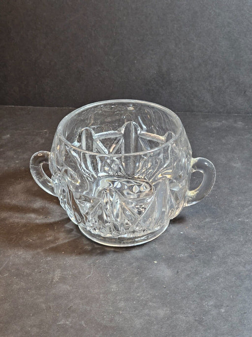 Double handled 1940s pressed glass covered sugar bowl, Antiques, David's Antiques and Oddities