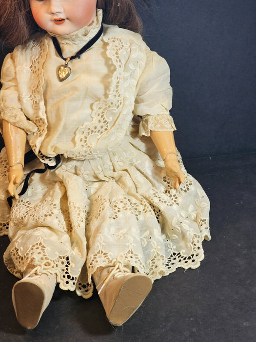 Limoges France Doll 22/23 inches marked dress  Blue eyes no damages great find, Antiques, David's Antiques and Oddities