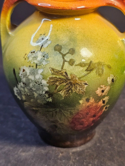 Lovely / hand painted urn/4" floral pattern/, Antiques, David's Antiques and Oddities