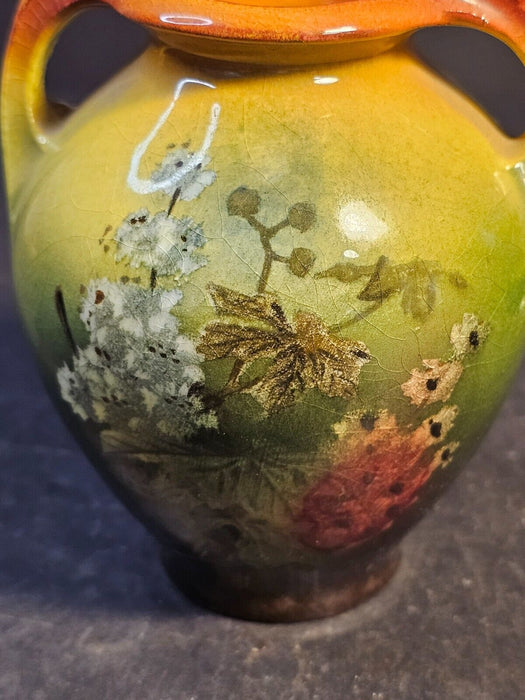 Lovely / hand painted urn/4" floral pattern/, Antiques, David's Antiques and Oddities