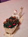 Santa sleigh with paper mache santa 1940s/50 as found/on wood base, Antiques, David's Antiques and Oddities