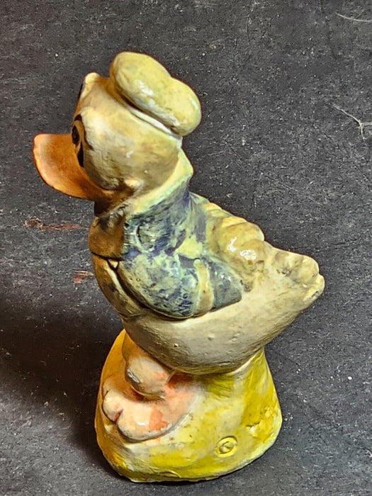 Donald Duck figure chalkware 1930s marked Walt Disney Yellow,Blue and white,, Antiques, David's Antiques and Oddities