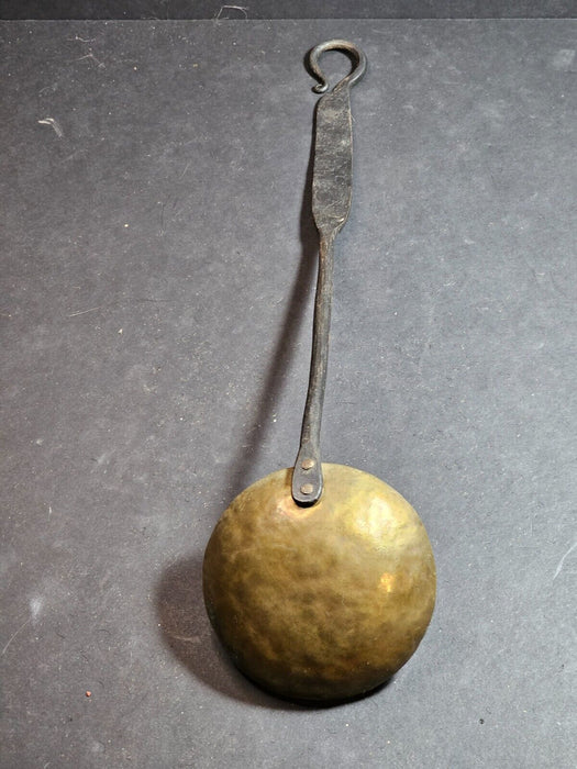 Forged steel and brass ladle made by craftsman in the 1970s w/ makers mark. 15", Antiques, David's Antiques and Oddities