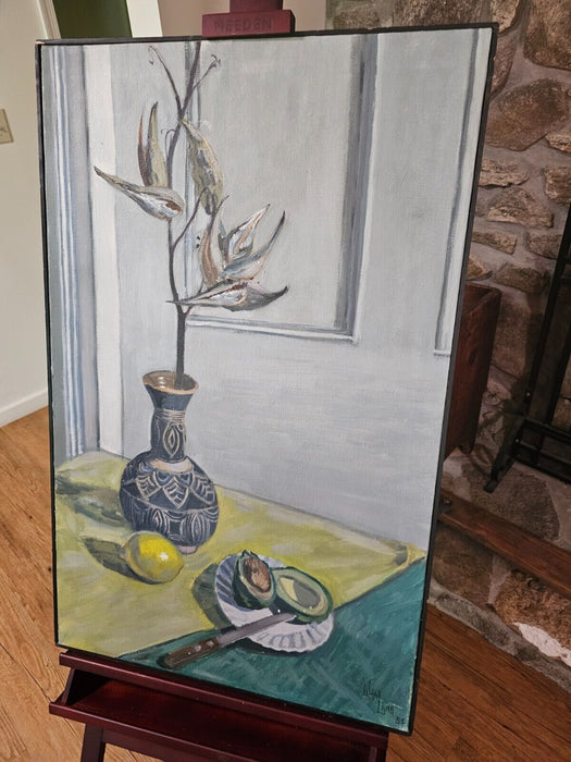 OIL PAINTING ON CANVAS, STILL LIFE, ARTIST SGINED LOWER RIGHT, APPROXIMATELY 25, Antiques, David's Antiques and Oddities