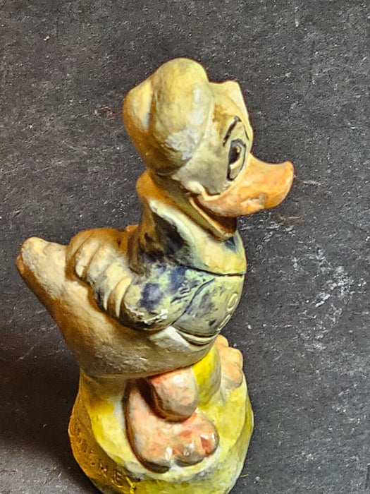 Donald Duck figure chalkware 1930s marked Walt Disney Yellow,Blue and white,, Antiques, David's Antiques and Oddities