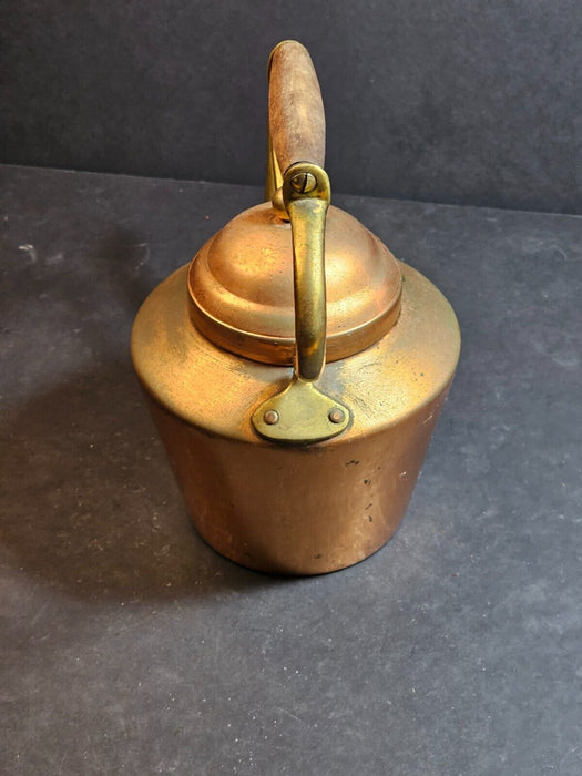 Copper and Brass Mid-Century Modern Tea Kettle Copper Ware, Antiques, David's Antiques and Oddities