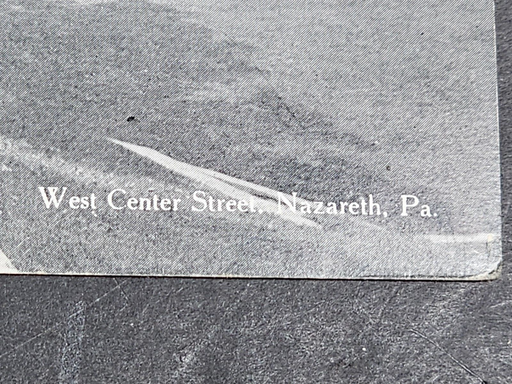 Unused postcard nazareth Pa center street black and white 1940s, Antiques, David's Antiques and Oddities