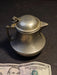 Pewter syrup/ early 1900s /unmarked /lidded and hinged great primitive form., Antiques, David's Antiques and Oddities