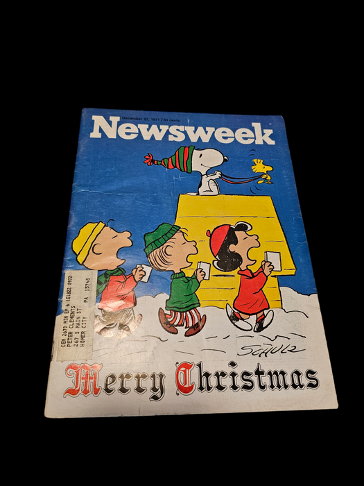 Newsweek Dec 27, 1971. Peanuts christmas cover, Antiques, David's Antiques and Oddities