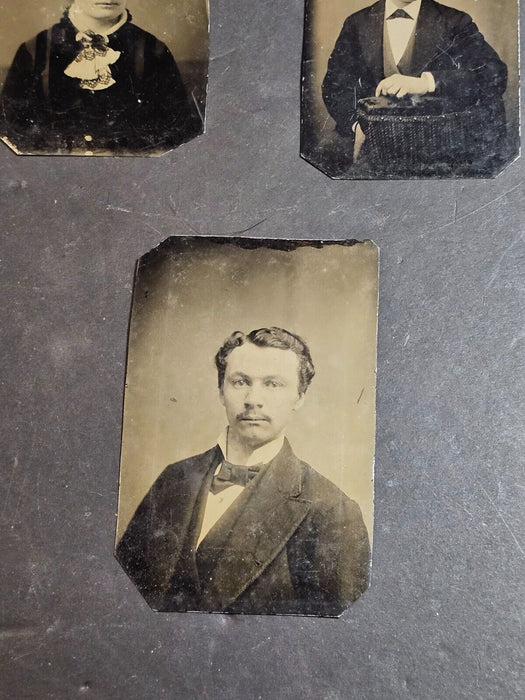 Collection of 6 tintypes of various people, Antiques, David's Antiques and Oddities