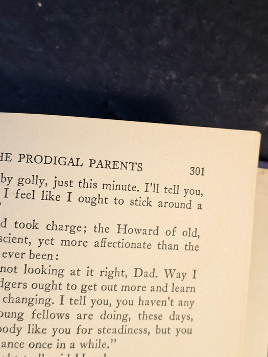 The Prodigal parents by Sinclair Lewis 1938 tight copy 301 p/blue 7.5 x5