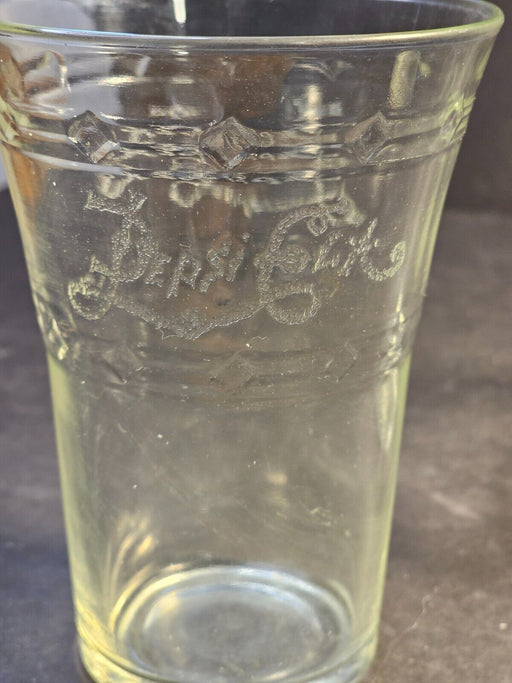 3 /early Pepsi Cola  soda fountain glasses/5' high 3.25" wide on top /clear logo, Antiques, David's Antiques and Oddities