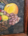 Canvas framed fruit 16 x21 Fruit Basket image. wood frame with glass, Antiques, David's Antiques and Oddities