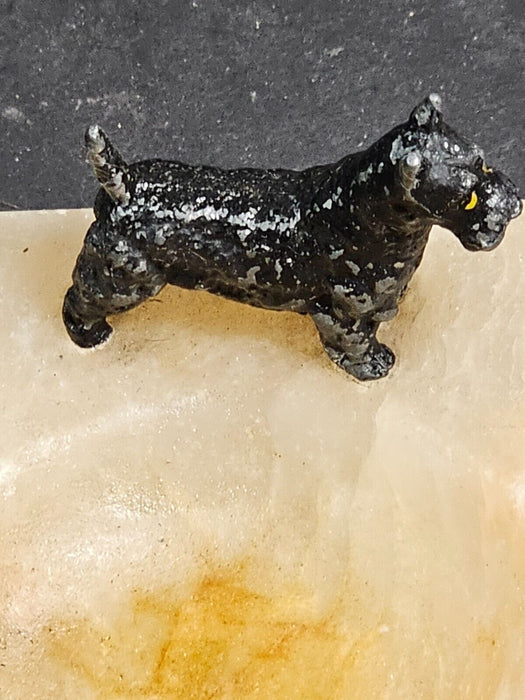 Scotty Dog desk items metal on marble base 3.5x4. 1940s, Antiques, David's Antiques and Oddities