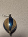 2.5 " mercury christmass ball oval shape blue and silver stripes, Antiques, David's Antiques and Oddities