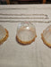 Light globes 10" wide 8" H/Etched as pictured clear frosted to amber as found, Antiques, David's Antiques and Oddities