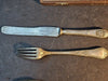 ww2 Jewish spoon fork and knife/ J. Farget/ silver plate/ Est Date 1940s/Poland, Antiques, David's Antiques and Oddities