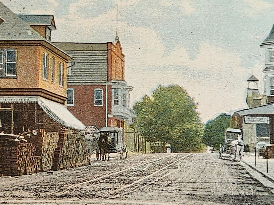 Early 1900s postcard Nazareth Pa South main st. 3x5 Used, Antiques, David's Antiques and Oddities