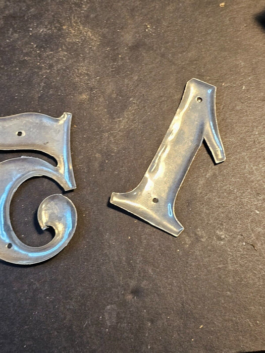 Some retro numbers from the 1950s/ aluminum, Antiques, David's Antiques and Oddities