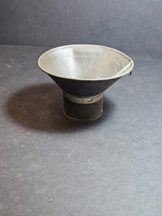 Tin Soldered Wide Mouth Kitchen Funnel 4.75 top 2 inch Spout. Very Early, Antiques, David's Antiques and Oddities