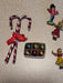 Mixed lot christmas mini balls,2 glass iscicle,3 paper candy canes,3 plastic fig, Antiques, David's Antiques and Oddities