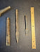 3 cold chisels /one curved and a very unusual hammer with company mark 1940s, Antiques, David's Antiques and Oddities