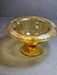 Amber etched compote 6.5 wx3.75 high, floral with line etching., Antiques, David's Antiques and Oddities