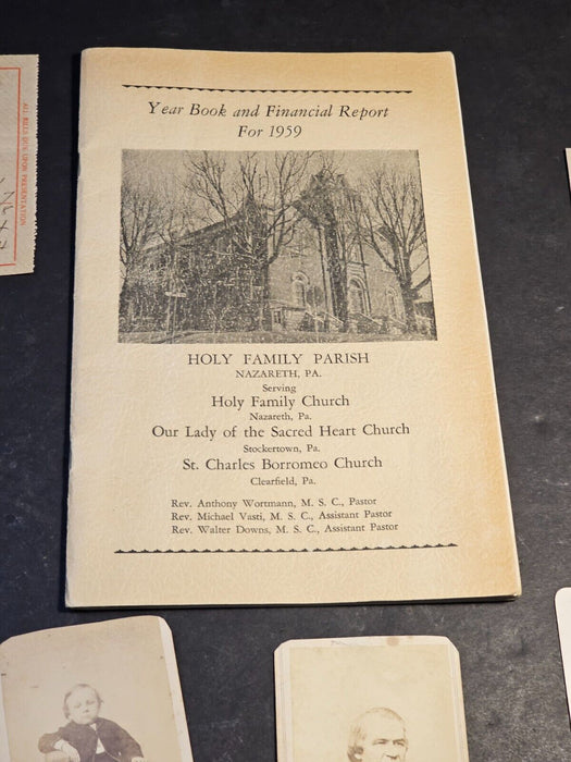 Nazareth Pa mixed lot/farm show/ electric bills/photos/1959 report Holy Family., Antiques, David's Antiques and Oddities