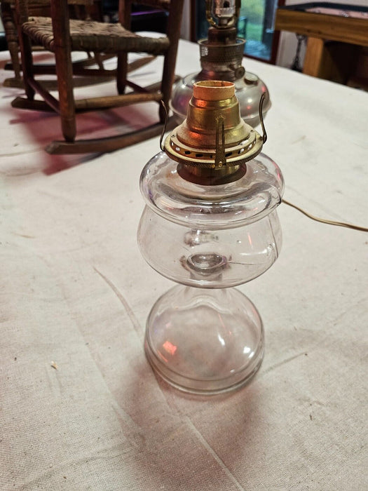 kerosene lamp glass with bubbles and straw marks 12" electrified, Antiques, David's Antiques and Oddities