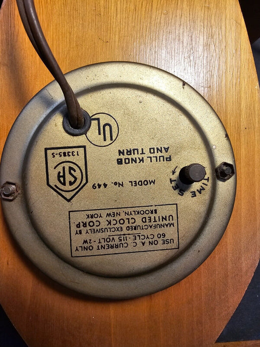 United Bowling Clock Approx 14 1/2" long and 12 1/2"  tall clock  notwork. 1960s, Antiques, David's Antiques and Oddities