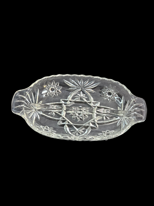 Pressed glass clear serving dish 6x9. Holidays, Antiques, David's Antiques and Oddities